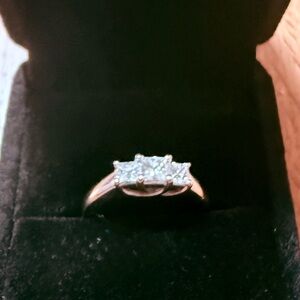 White Gold Past Present and Future Ring